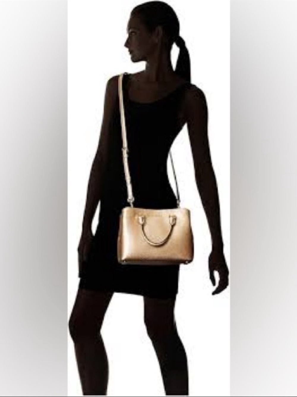 Michael Kors Kellen Metallic Gold Satchel with Gold Hardware - Picture 2 of 16